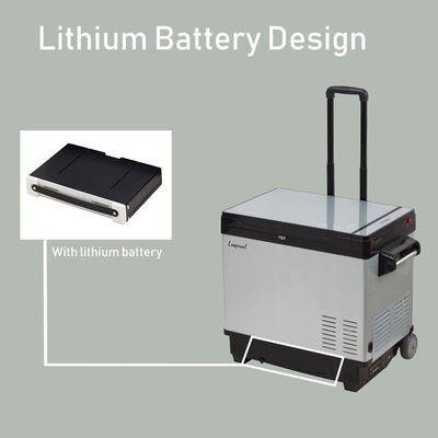 Car Fitment 30L Portable Solar Fridge Refrigerator with Double Door and LFP Battery
