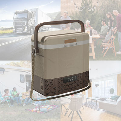 12V DC Camping Car Fridge with Shoulder Belt and Handle Temperature Range -20 10 C