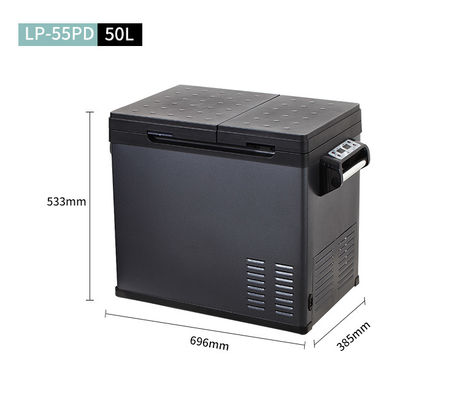 Powerful 50L Dual Temperature Control Car Freezer Refrigerator for Camping Solar Powered