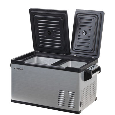 Convenient 30L Solar Dual Zone Car and Home Fridge Freezer with Detachable Battery