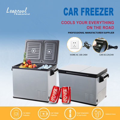 Convenient 30L Solar Dual Zone Car and Home Fridge Freezer with Detachable Battery