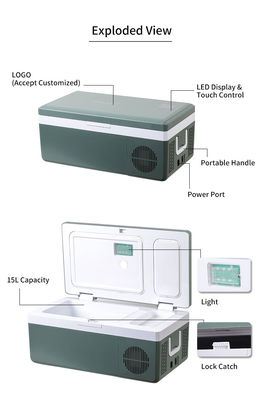 Temperature-Adjustable 12V 24V Portable Car Small Refrigerator 25L Travel Mini Fridge