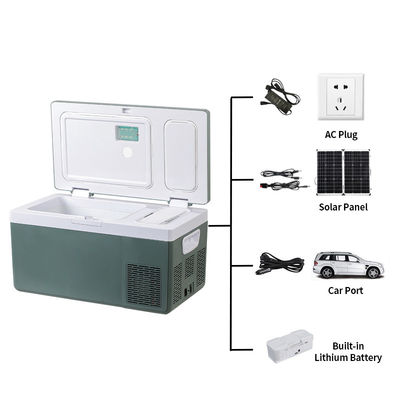 NO App-Controlled 25L Solar Car Freezer Refrigerator with Built-in Replaceable Battery