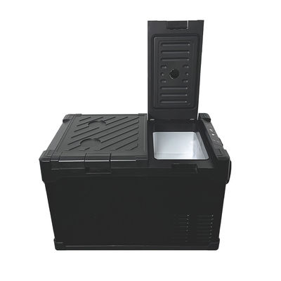 35l Dc Compressor Mini Car Refrigerator For Tesla Car Fridge Freezer In Armrest Design