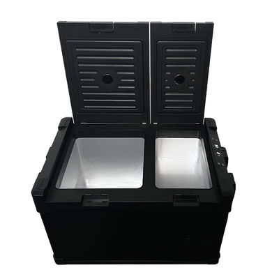 35l Dc Compressor Mini Car Refrigerator For Tesla Car Fridge Freezer In Armrest Design